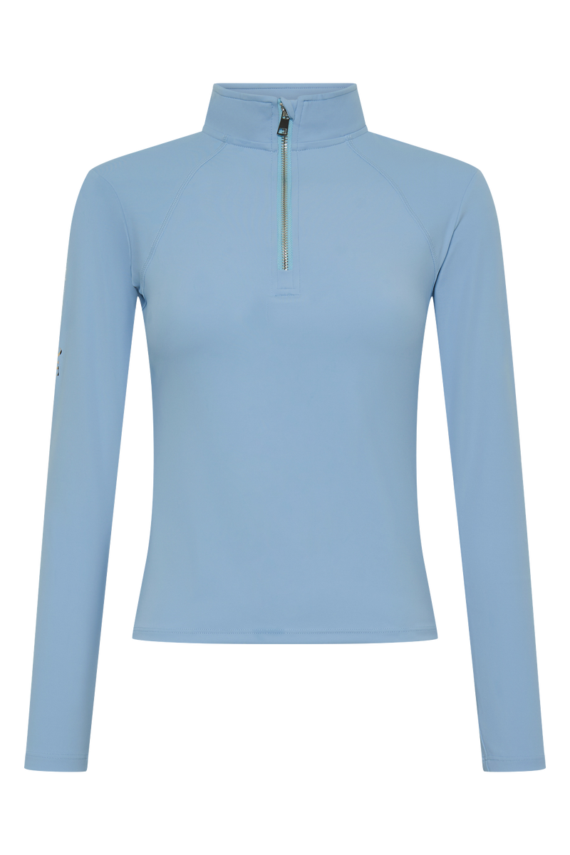 Equestrian Long Sleeve Sports Top -  Sky Blue