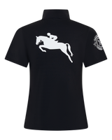 Short Sleeve Equestrian Baselayer - Black w horse