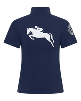 Short Sleeve Equestrian Baselayer - Navy w horse
