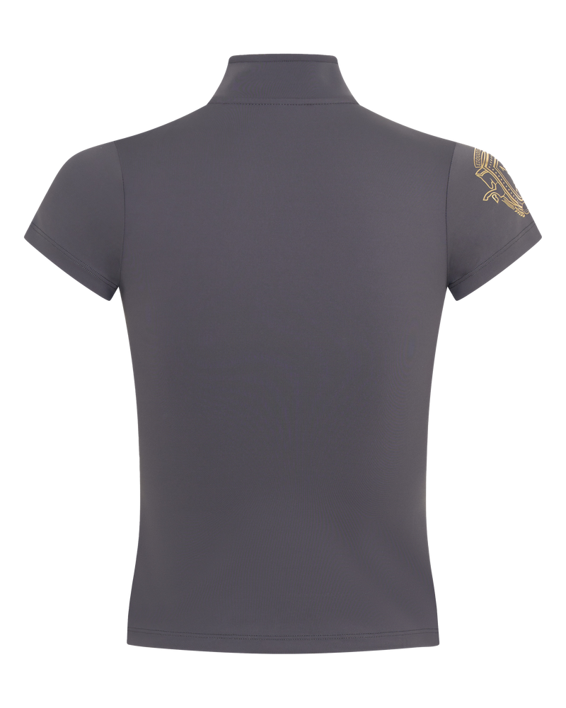 Kids- Short Sleeve Equestrian Baselayer - Grey