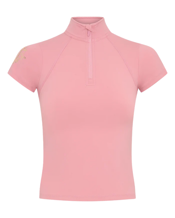 Kids- Short Sleeve Equestrian Baselayer - Pink