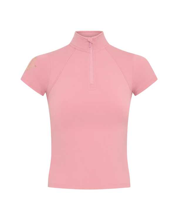 Kids- Short Sleeve Equestrian Baselayer - Pink