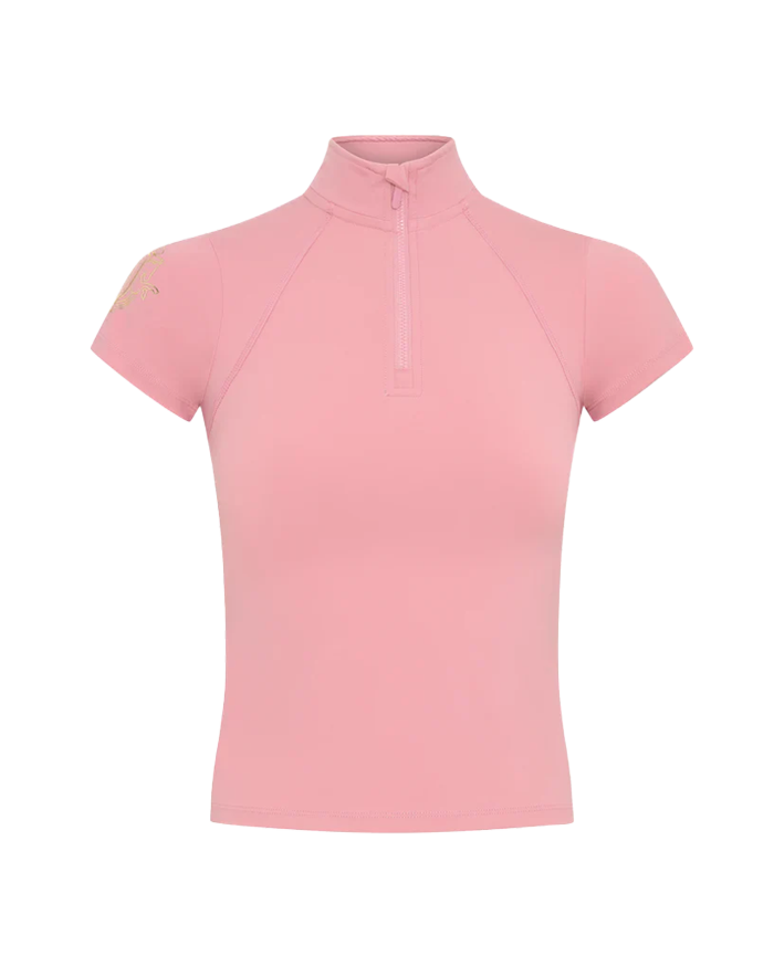 Kids- Short Sleeve Equestrian Baselayer - Pink